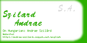 szilard andrae business card